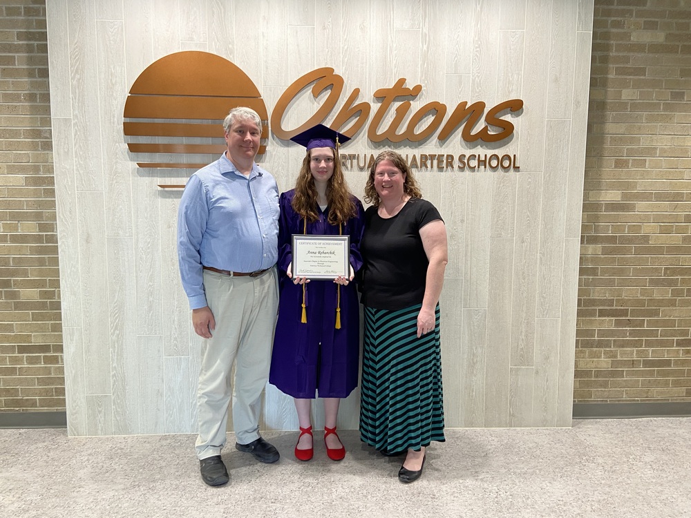 Anna Rebarchik and parents