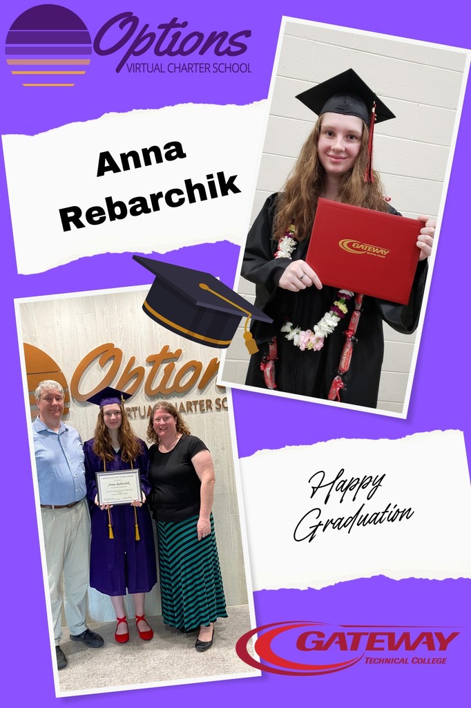 Photo collage of Anna posing with diplomas