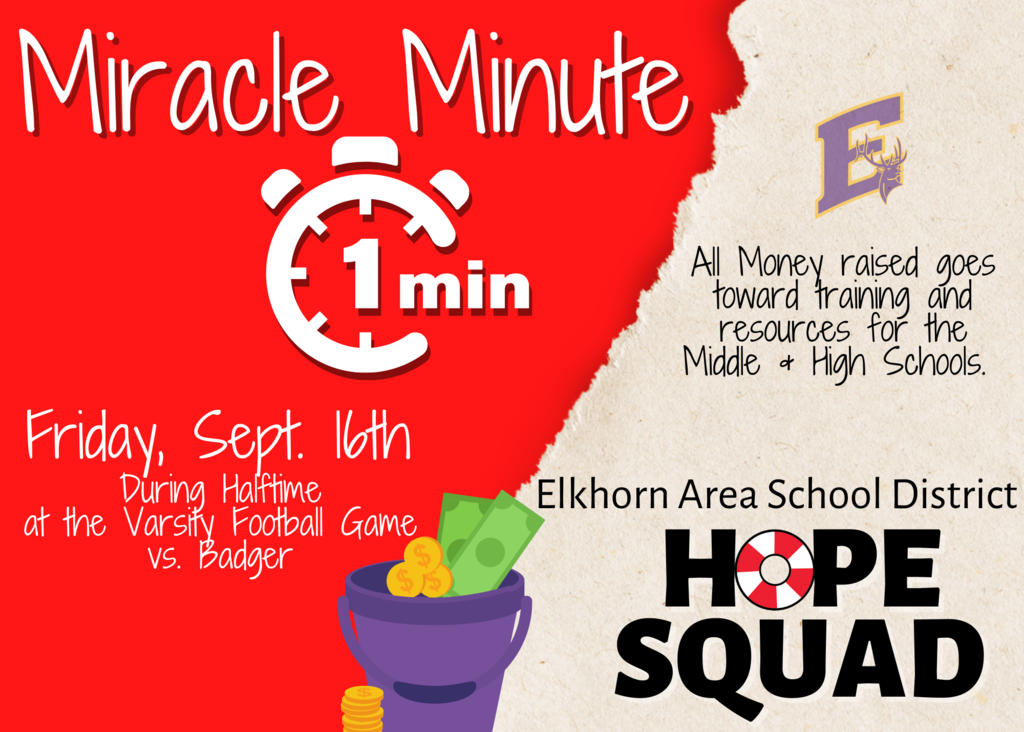 Hope Squad Minute to Win it flyer