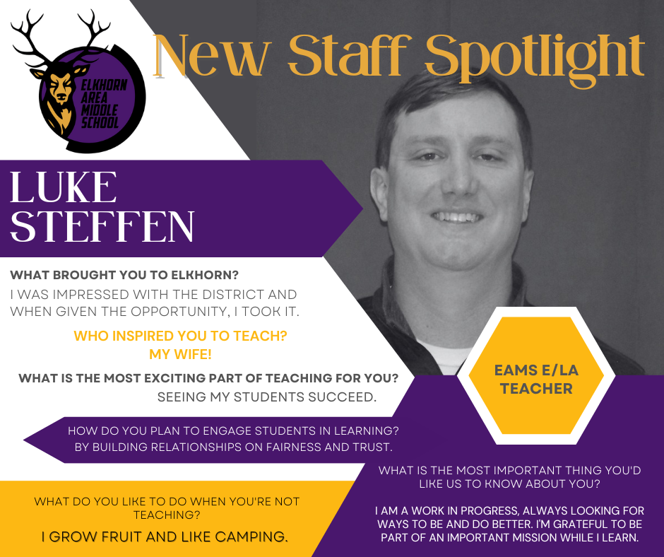 Luke Steffen New Staff Feature